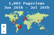 Locations of visitors to this page