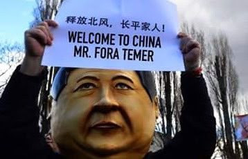 Temer chegando na China! via Fernanda Bertolazzi 