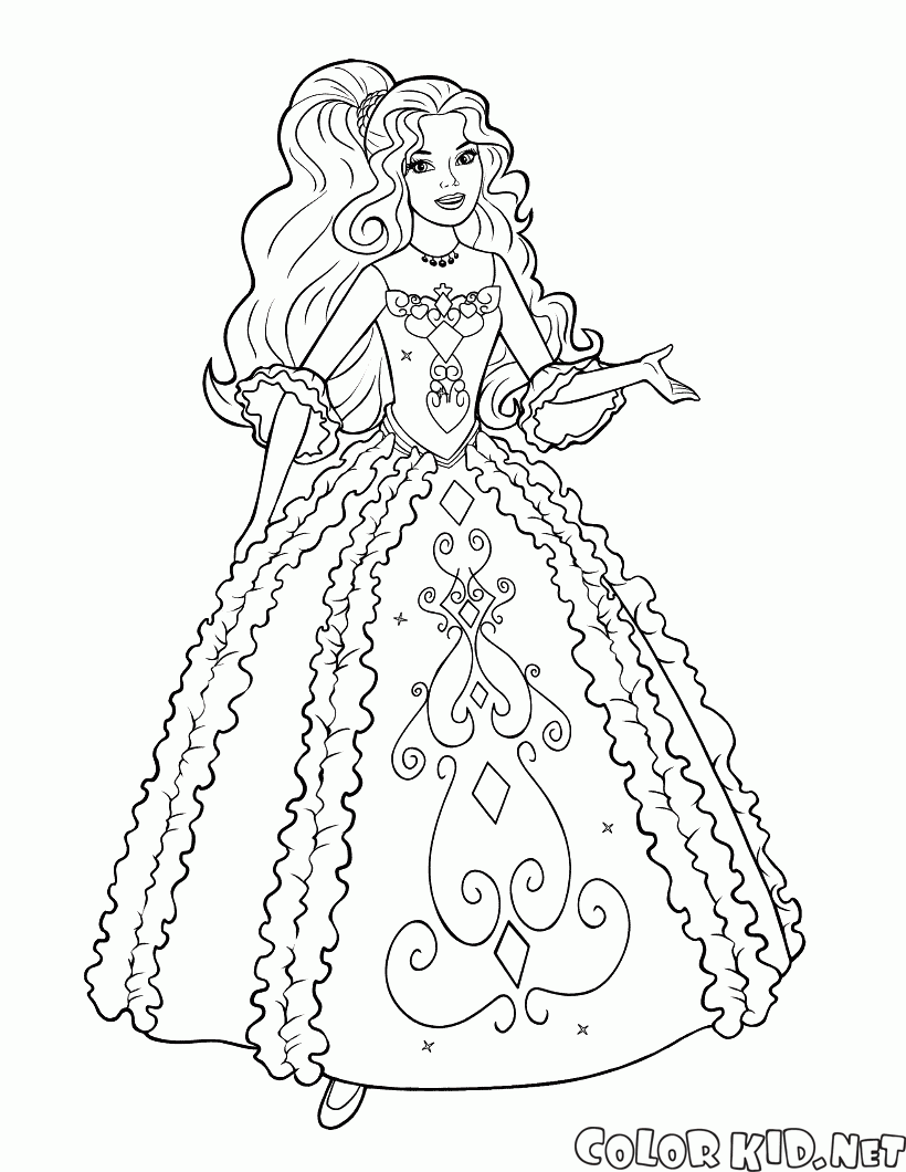 Disegni da colorare Barbie va al ballo