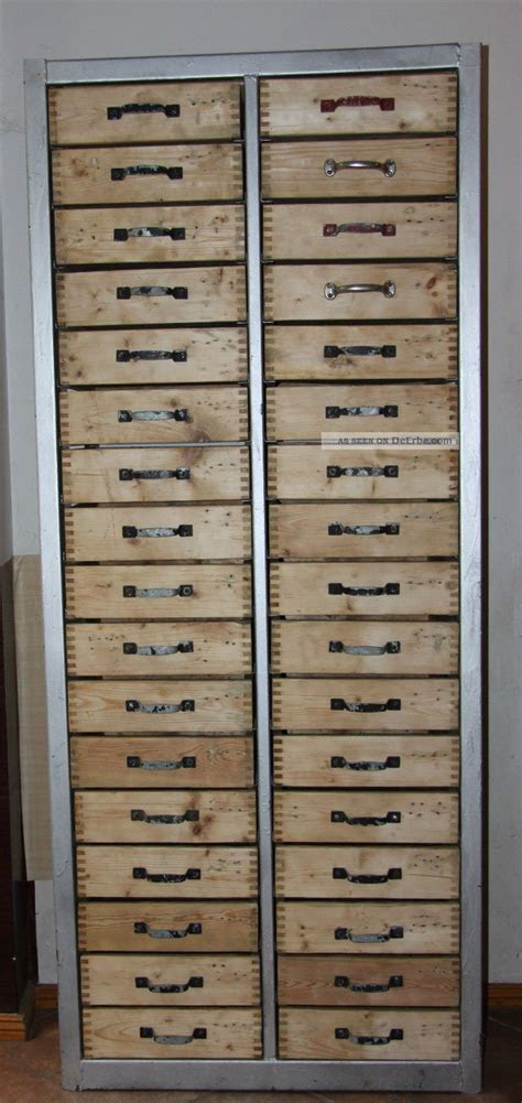 schubladenschrank schubladenregal loft werkzeugregal holz