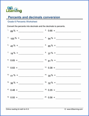 Converting Decimals To Percents Worksheets  percent equation worksheet worksheets for 