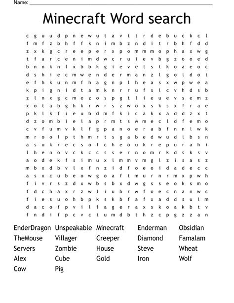 minecraft word search free printable download puzzld minecraft word