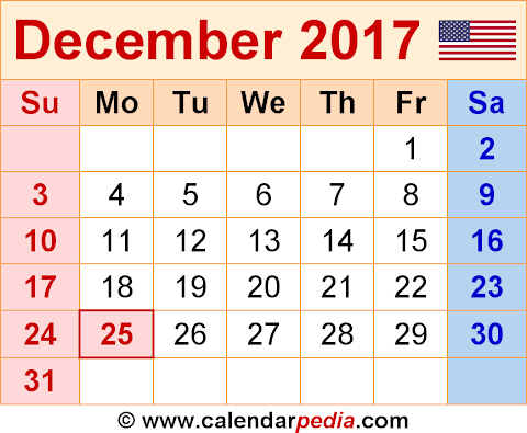 calendar december 2017 malaysia
