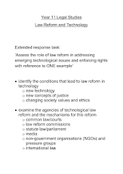 How To Write A Law Reform Essay