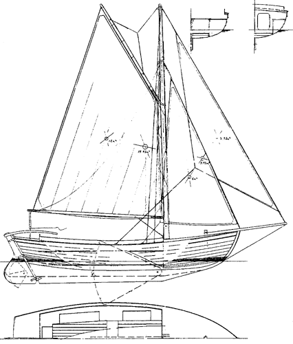 Holy boat: Here Small gaff rigged sailboat plans