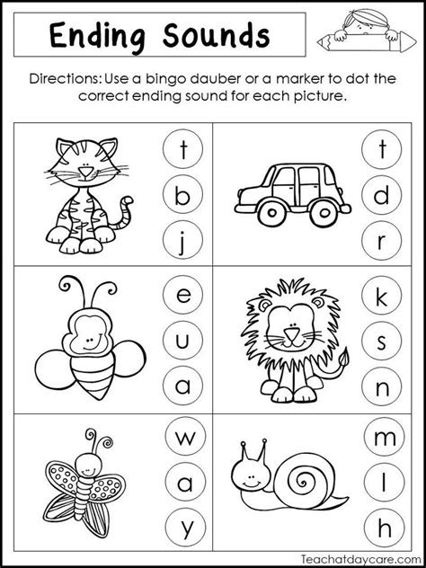 Teaching children to read is an important skill they'll use for the rest of their lives. 10 printable ending sounds worksheets preschool 1st grade etsy canada