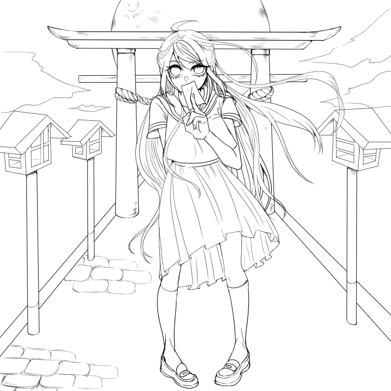 セーラー服と月 Gペンさん