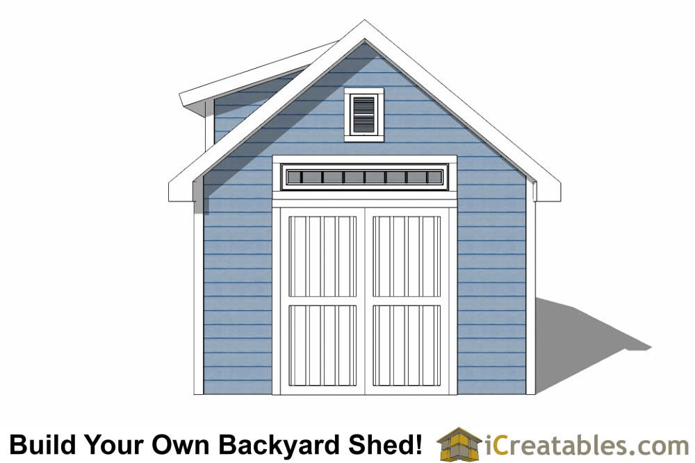 12x16 Shed Plans With Dormer | iCreatables.com