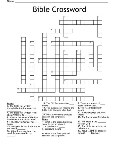  bible crossword puzzles printable with answers printa vrogueco