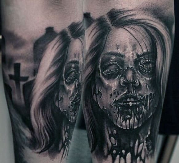 zombie tattoos for women