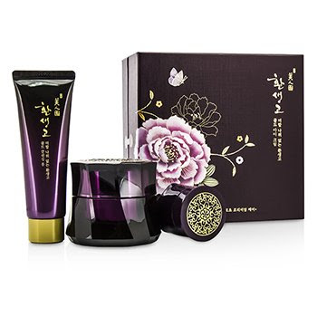 The Face Shop Myeonghan Miindo Hwansaenggo Gold Eye Cream Set: Gold Eye Cream 25ml + Gold Cleansing Foam 40ml + Gold Cream 13ml 3pcs