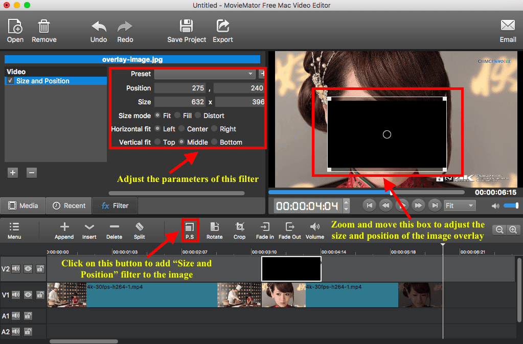 How To Blur Censor Certain Part Of Video With Movie Editor