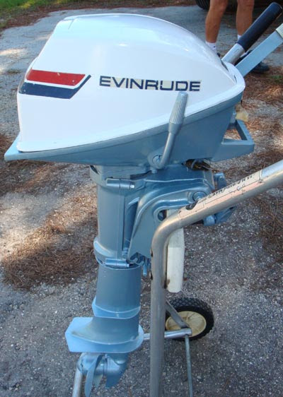 used 4 hp evinrude 2 cylinder outboard boat motor
