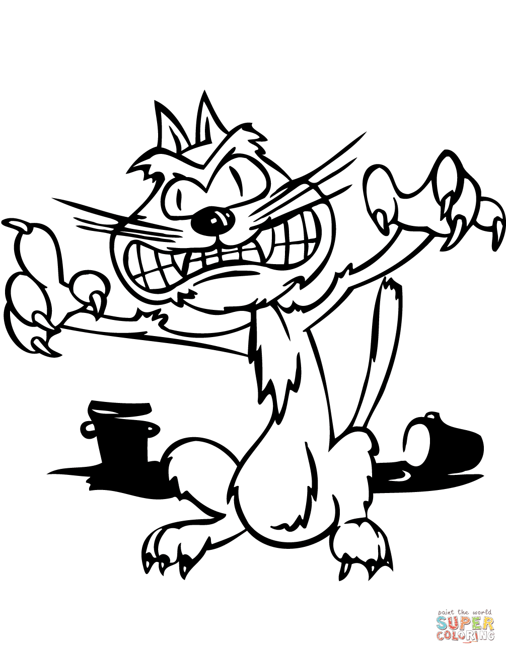 the Scary Halloween Cat coloring pages to view printable