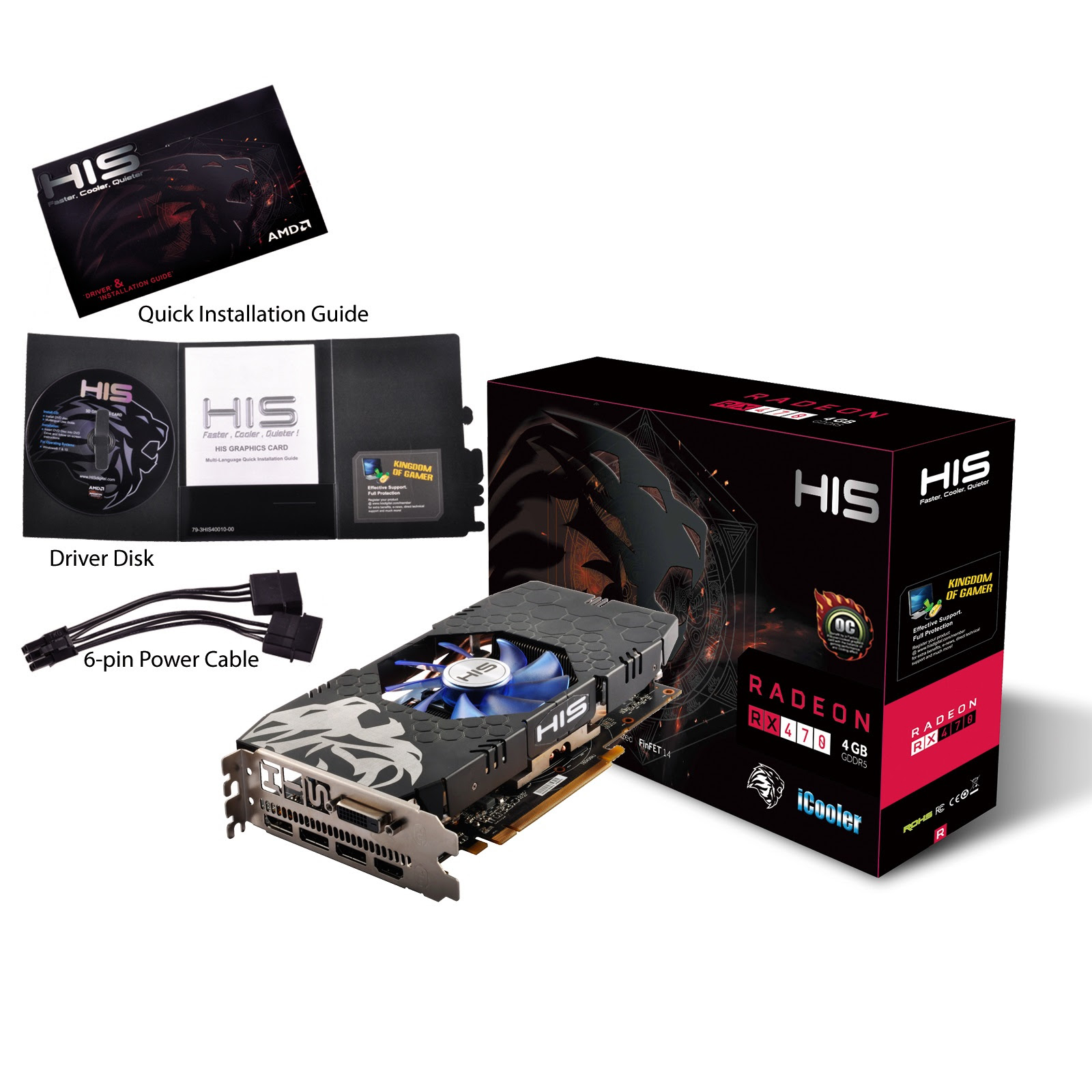 His Rx 470 Icooler Oc 4gb Rx 470 Series Desktop Graphics Products His Graphic Cards