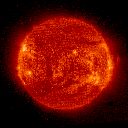Click for current sun image. Courtesy SOHO (ESA & NASA)