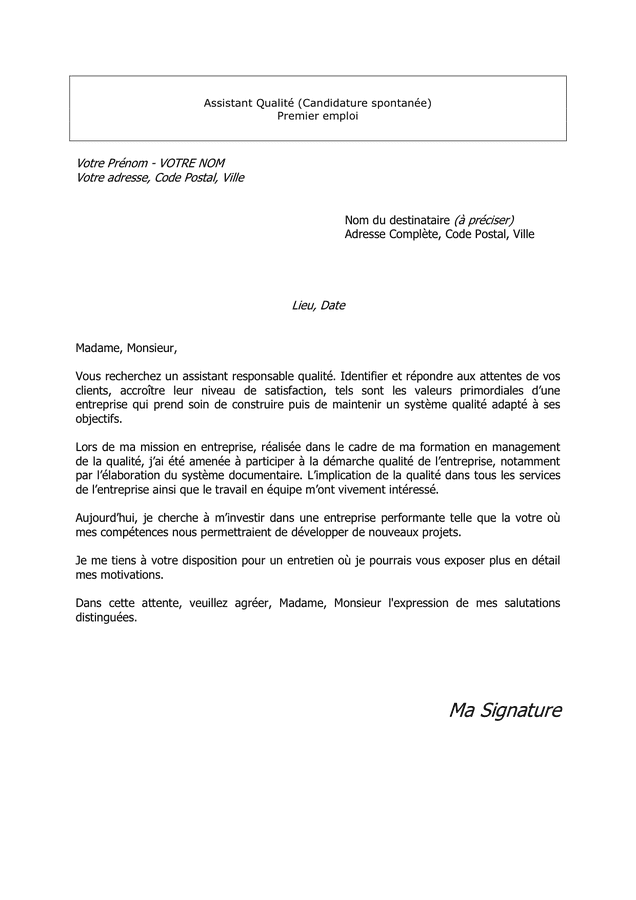 Lettre De Motivation Ecole De Commerce Pdf