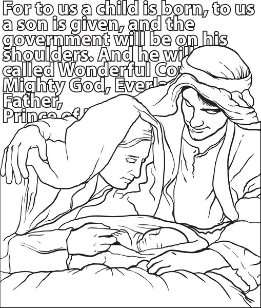 Printable Mary, Joseph, & Baby Jesus Coloring Page for ...