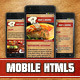 Restaurant Mobile Theme Meat&amp;Recipes - ThemeForest Item for Sale