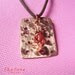 Pink Hammered Seahorse Necklace