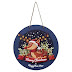 Webelkart Merry Christmas and Happy New Year Printed Wall Hanging/Door Hanging for Home and Office Decor Christmas Decorations Items (Multi Color_14.5 inches)