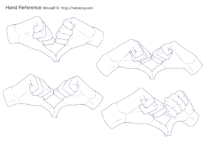 手のイラスト資料集 Hand Reference Hato King