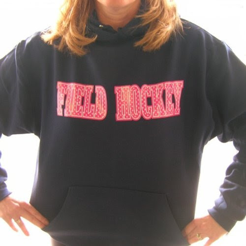 Field Hockey Pink Dots Hooded Sweatshirt