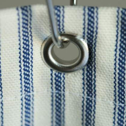 Ticking Stripe Shower Curtain Navy Blue - Southern Ticking Co.