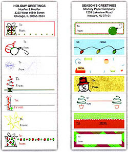 Christmas name and address labels