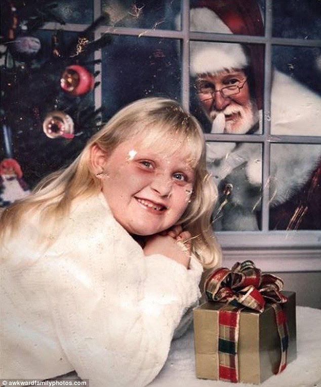 Sssh! Santa's coming... to this girl's manic delight
