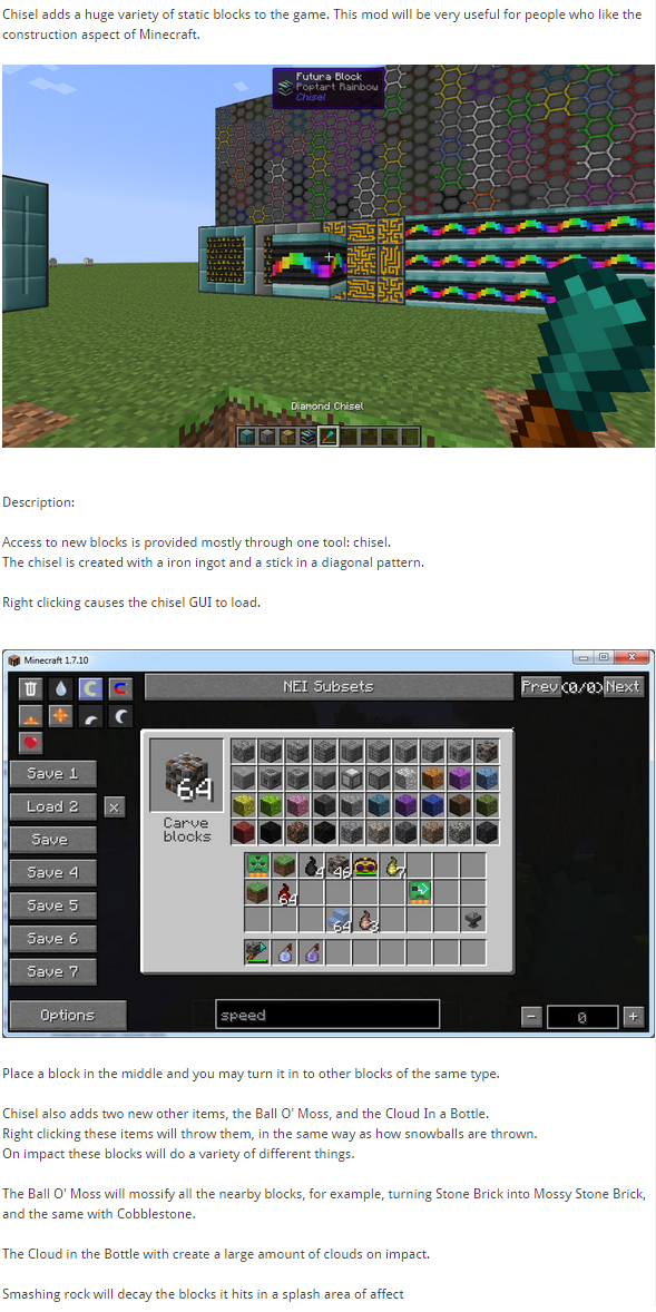 Customize Blocks With This Mod 1 7 10 Mods For Minecraft Mods For Minecraft