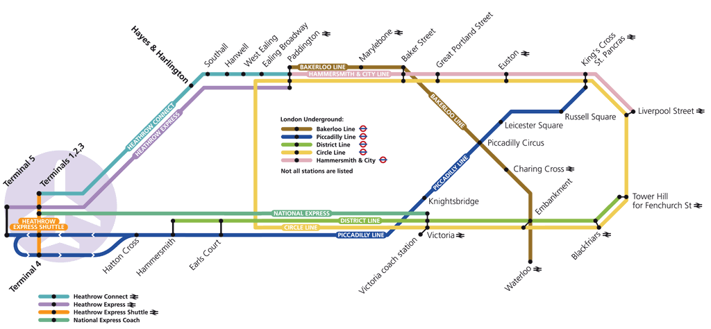heathrow airport train map Airport Train Rail Links heathrow airport train map