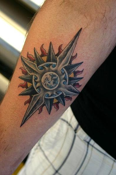 sun and moon tattoos