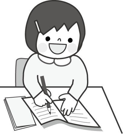 勉強のイラスト 女の子 無料イラスト フリー素材