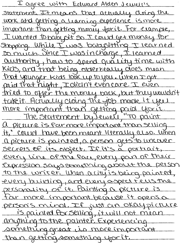 argumentative essay sample high school