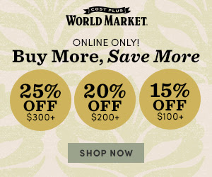 Online Only! Buy More, Save More - Up to 25% Off + Free Shipping on $300+  USE CODE: BMSMSALE
