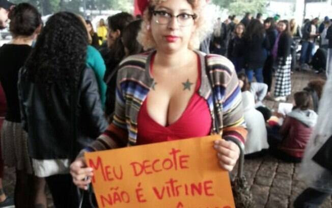Michele protesta contra machismo na Marcha das Vadias, em São Paulo. Foto: Iran Giusti/iG