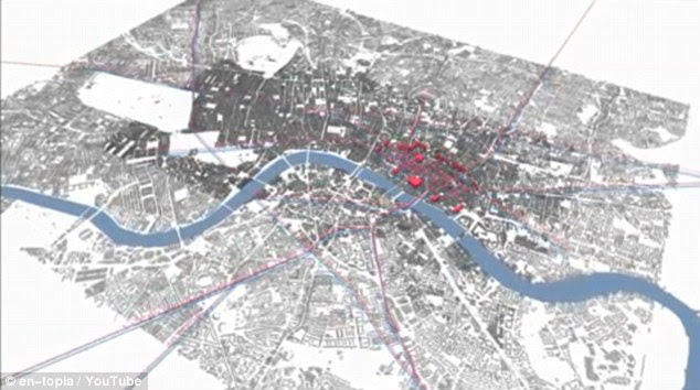 While very little Roman architecture survives above ground, archaeological finds have been protected below the surface of the City, which are marked on this map in red