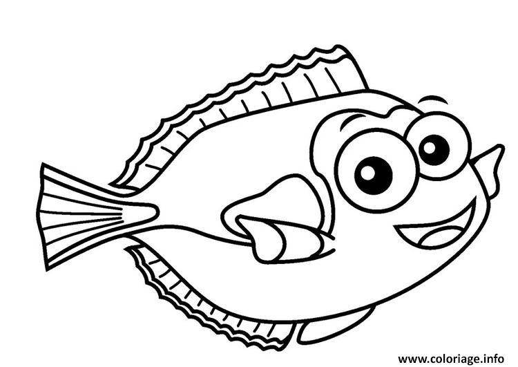 Coloriage Poisson Davril Rigolo Jecolorie Com