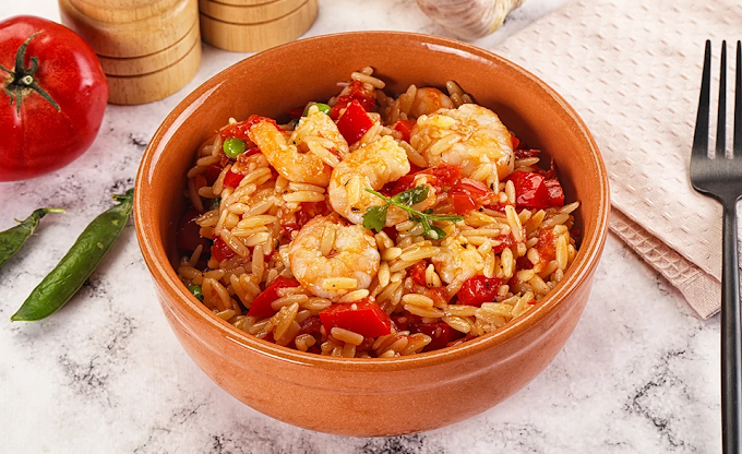 Κριθαράκι με θαλασσινά