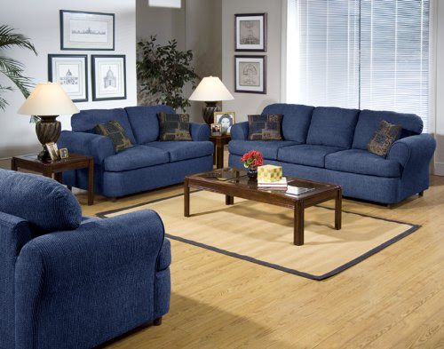 Navy Blue Living Room Set