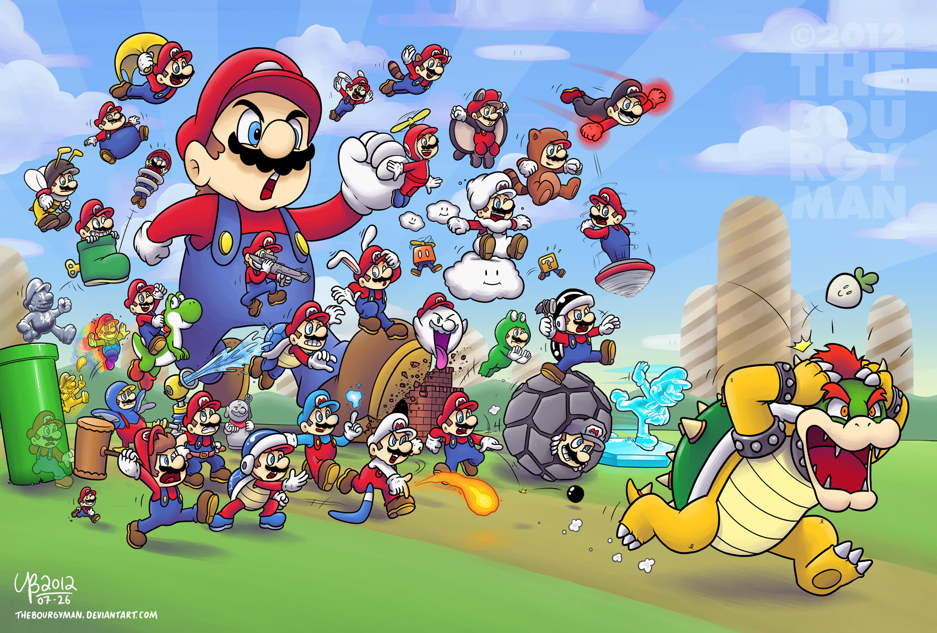Super Mario Bros Images Marios Make Bowser Run Away Hd Wallpaper