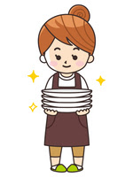イラスト素材 お皿洗い手伝い の画像素材 イラスト素材ならイメージナビ