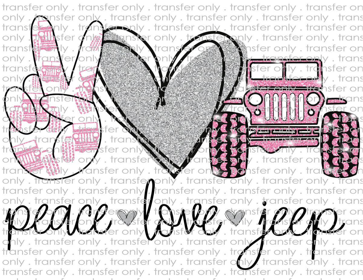 Download Peace Love Jeeps - Waterslide, Sublimation Transfers ...