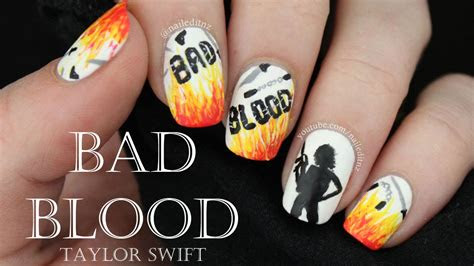 taylor swift bad blood nail art youtube