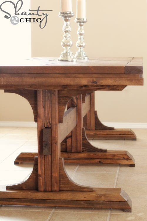 Ana White Triple Pedestal Farmhouse Table - DIY Projects