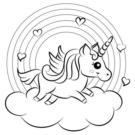  unicorn rainbow coloring pages usable educative printable coloring