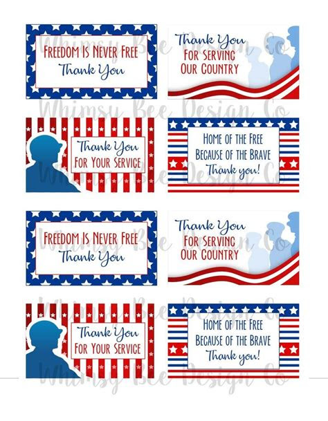 I've put together two free printable ideas that can help you and your family thank a veteran this year. veterans day thank you cards etsy veterans day thank you thank you