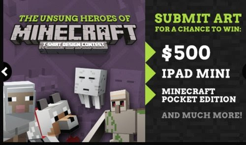 Minecraftニュース Z Nxでマイクラのｔシャツデザイン募集中 採用されると 500はじめ豪華商品が いろいろ保管庫