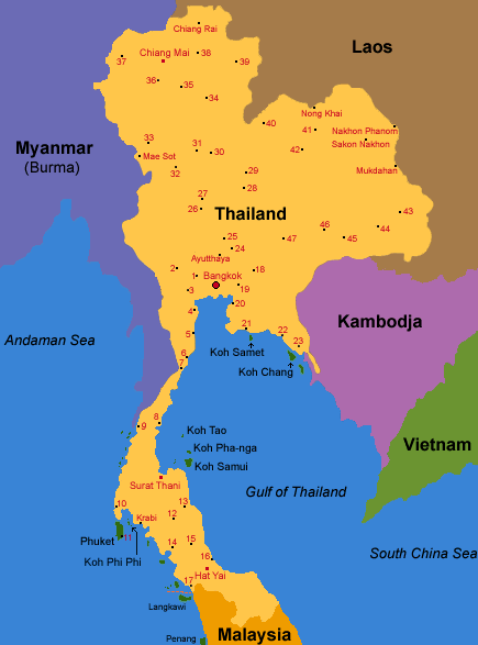 karta över norra thailand expedition Jorden Runt